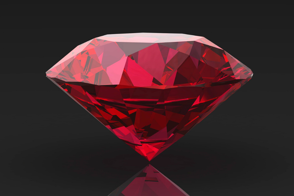 Stunning example of a cut ruby ready to be valued by WJV.