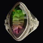 Stunning tourmaline and silver ring ready to be valued by WJV.